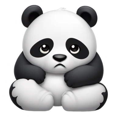 sad panda  sticker