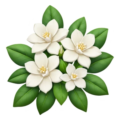 White gardenia flowers bouquet  sticker