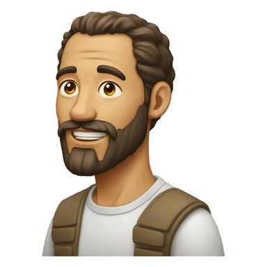 A man without beard eating lahmajoon sticker