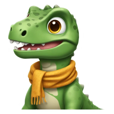 Dinosaurio con bufanda sticker