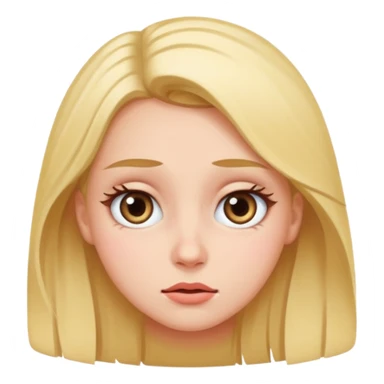 Girl rolling eyes sticker