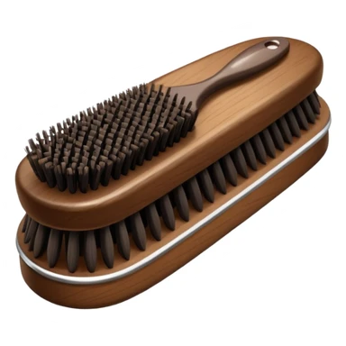 dark brown hair brush sticker