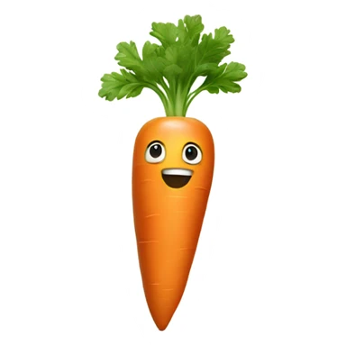 Carrot with hands up sticker