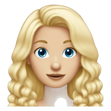 Blonde girl blue eyes holding spitz  sticker