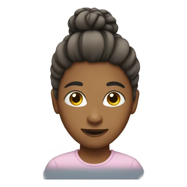 hair tied in a bun sticker