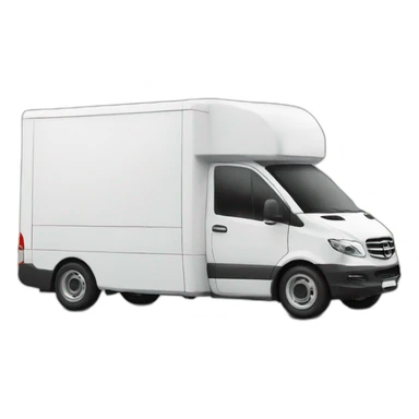 furgoneta color blanco con logotipo d3  GLS sticker