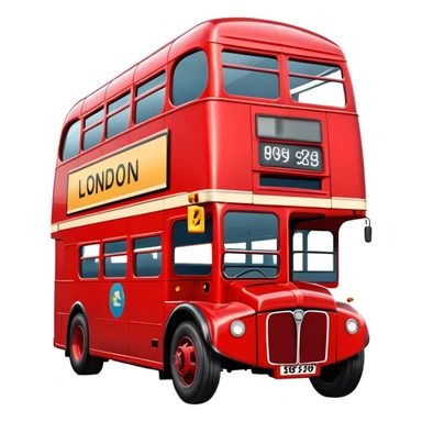 red double-decker London bus sticker
