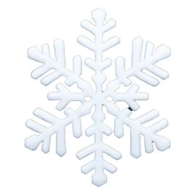 White snowflake  sticker