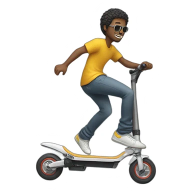 Man doing freestyle Scooter tricks sticker