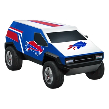 Custom buffalo bills tesla cybertruck sticker