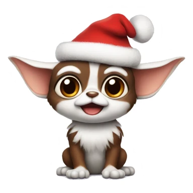 Cute gizmo the movir gremlins with Christmas hat sticker
