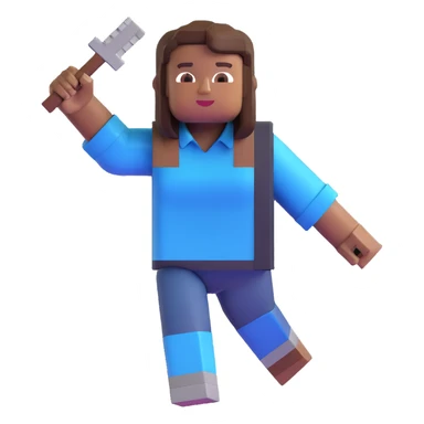 Nicole Byer as a Minecraft character sticker