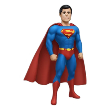 Pedro sanchez disguised as superman sticker