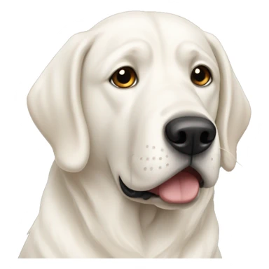 Big white dog looking like a labrador but a bit short like datchoond sticker