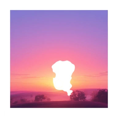 Shiny warm colored pastel rose-pink-lavender-violent-gradient sunset aesthetic realistic real life scenery landscape sunrise aesthetic landscape scenery scenic background sticker