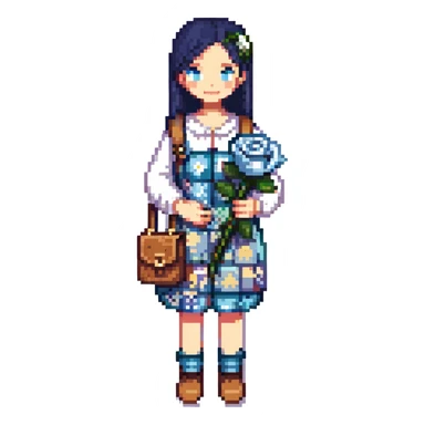 The Fool tarot card, pixel art style, vibrant colors, no text sticker