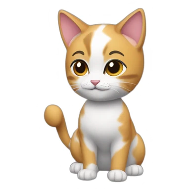 future cat girl costume sticker