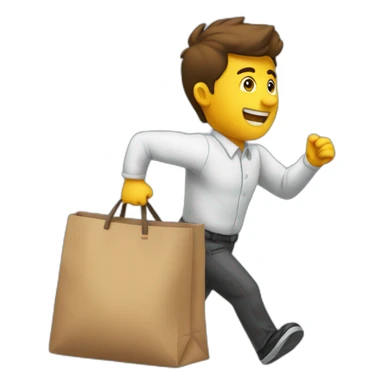 A bag runing  sticker