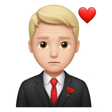 A man Alone in the Valentine's day sticker