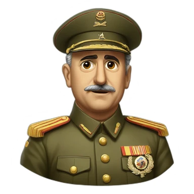 General Francisco Franco winking his left eye sticker