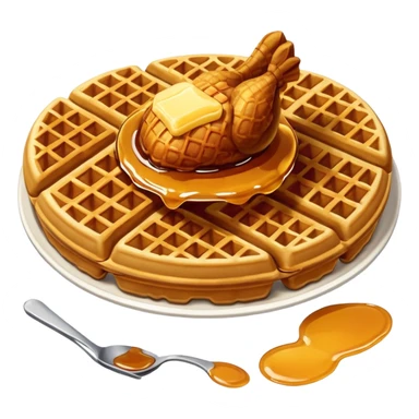Chicken & waffles sticker