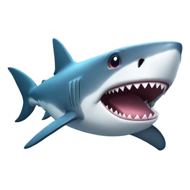 happy shark sticker
