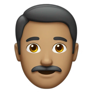 A men with a little mustache sticker