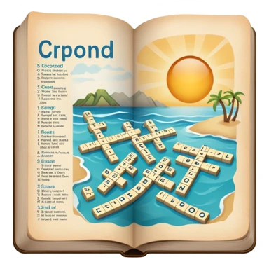 Beach crossword book sticker