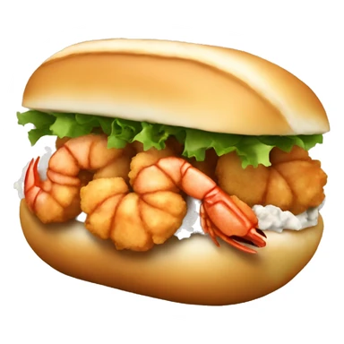 Fried shrimp Po boy sticker