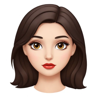 Makeup on brunette girl  sticker