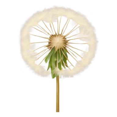 Beige dandelion sticker