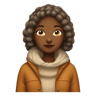 Cozy fall girl sticker