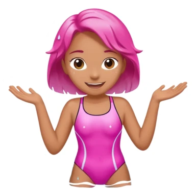 Pool girl pink sticker