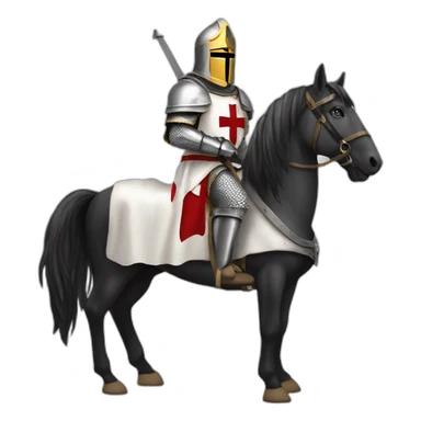 Knights Templar with horse sticker