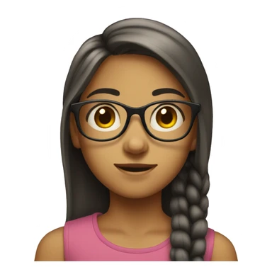 Tall 13 year old girl with glasses and long neck sticker