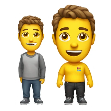 Yellow guy with brown hair with a lucozade in his had sticker