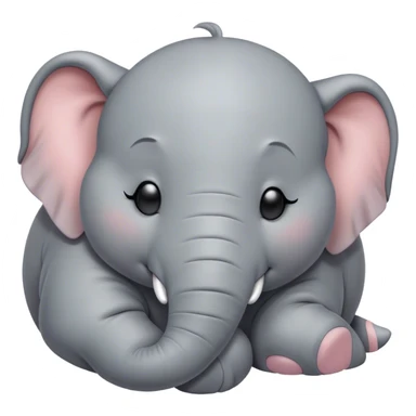 Meme-Worthy Cute Sleeping Elephant Portrait Emoji, Head resting peacefully with a contented smile, showcasing a massive, gentle build and a luxuriously soft gray hide, eyes shut in a serene, restful nap, Simplified yet hilariously adorable features, highly detailed, glowing with a soft, drowsy light, high shine, relaxed and utterly lovable, stylized with an air of playful laziness, bright and heartwarming, soft glowing outline, capturing the essence of a comically sleepy elephant, so meme-worthy it feels like it could instantly become the next viral sensation of adorable slumber! sticker