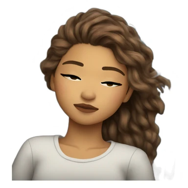 Zendaya sleeping in the boat sticker