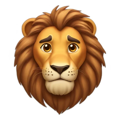 lion king silly face sticker