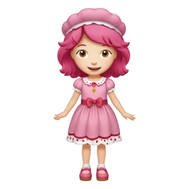 modern day cartoon character strawberry shortcake full body sticker