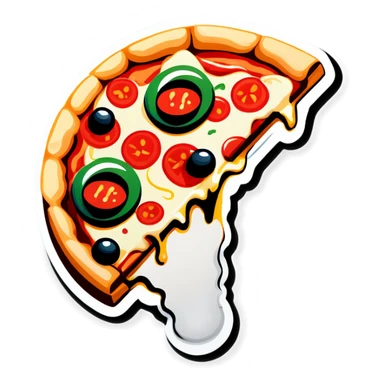 Pizza article advertising at the newspaper  sticker