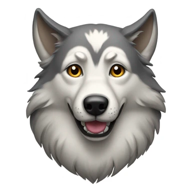 A wolf dog  sticker