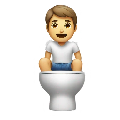 man on the toilet sticker