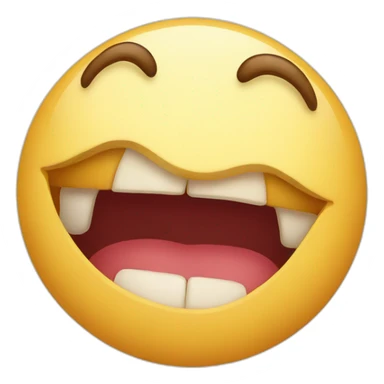 Emoji biting lips  sticker