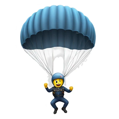A man parachuting  sticker