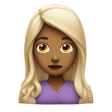 una mujer con cara triste sticker