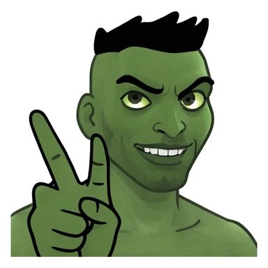 big black man holding up middle finger sticker