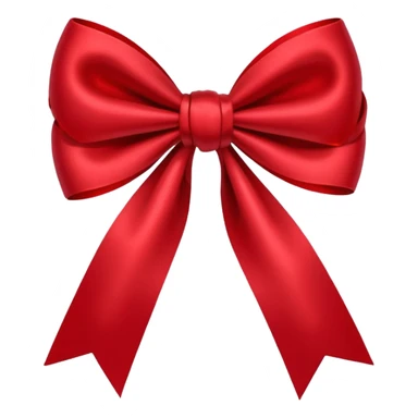 Cherry red bow sticker