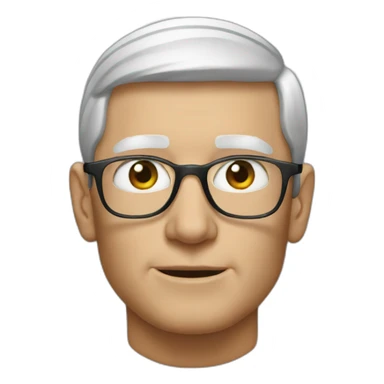 Tim cook with star eyes sticker