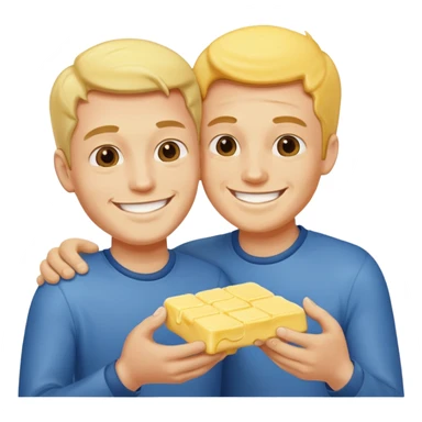 I men puts butter on another man sticker